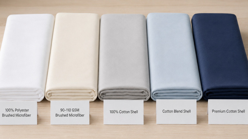 Comparison of common microfiber and cotton comforter shell fabrics
