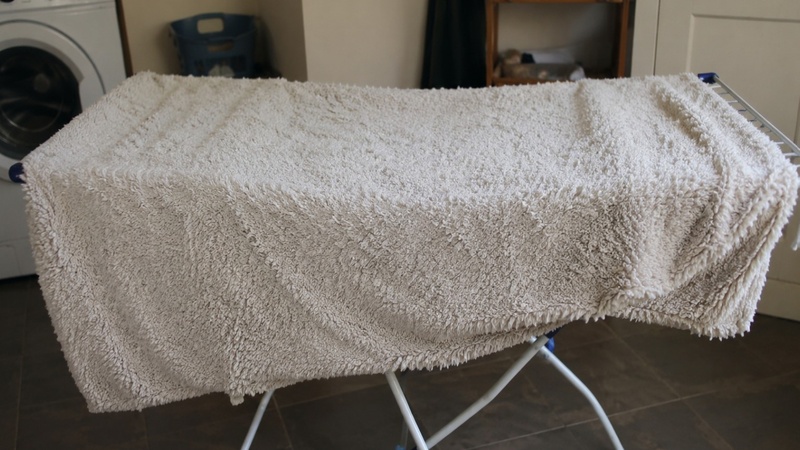 air dry sherpa blanket flat