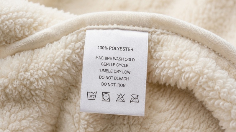 sherpa blanket care label