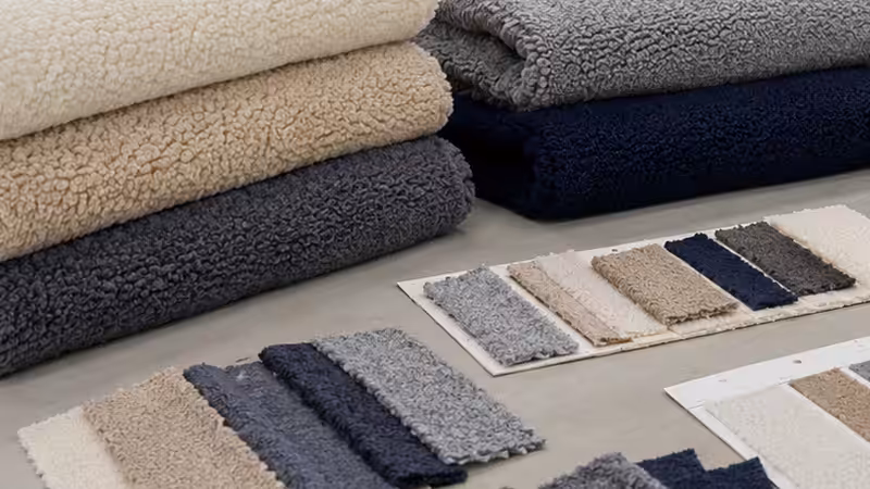 Sherpa and fleece blanket samples