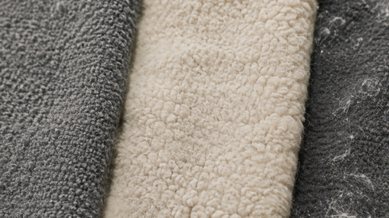 Sherpa and fleece fabric texture