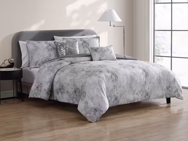 Grey Marble Texture 5-Piece Bed Linen Set