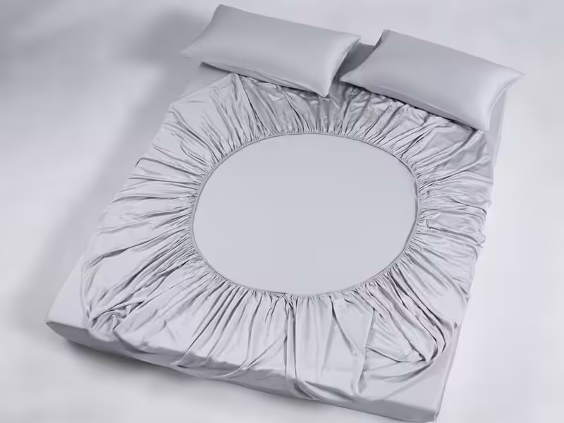 Gray fitted sheet
