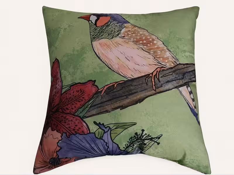 printed throw pillow
