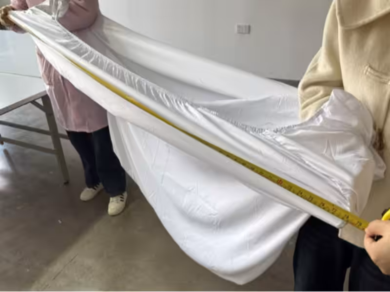 Fitted sheet inspection